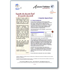Fiche Astuce FileMaker 47 sur l'import récurrent